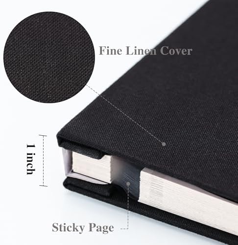 Vienrose Large Photo Album Self Adhesive for 4x6 8x10 10x12 Pictures Linen Scrapbook Album DIY 40 Blank Pages with A Metallic Pen - Image 3