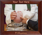 PersonalizationStreet - Religion Occasions: Baptism Personalized 5" x 7" Horizontal Dark Walnut Wood Photo Frame with Free Custom Engraving, Shipping and Photo Print of Your Special Photograph - Image 2
