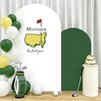 Golf Theme 2 Pcs Arch Backdrop Stand Set with Green & White Covers | 1st Birthday Hole in One Party Decor, Sports Themed Celebration (Golf Mastered,6ft & 5ft) by AOSTO