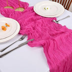 12 Pack Hot Pink Cheesecloth Table Runner 10Ft 23 x 120 Inch - Image 6