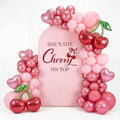 Hunnmingre Pink Cherry on Top Backdrop Arch Cover 6.6 ft Cherry Decoration by HunnmingRe