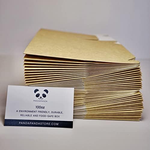 PandaPandaPPS 50 Pack Brown Food- Safe Paperboard Gable Boxes 8.25×5×4 inch - Image 2