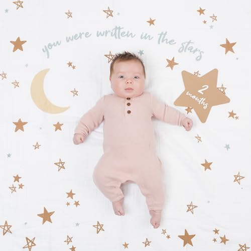 Lulujo Baby’s First Year Milestone Blanket and Card Set | 40in x 40in (Written in the Stars) - Image 6