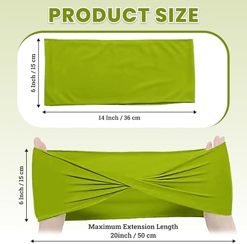 MDS Pack of 50 Spandex Chair Sashes Without Slider Buckles – Apple Green - Image 2