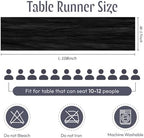 25 Pack Black Cheesecloth Table Runner 17 x 108 Inch Gauze TableRunner Fabric Semi Sheer Cheese Cloth Table Runner Bulk for Rustic Romantic Wedding Baby Shower Table Decoration - Image 2