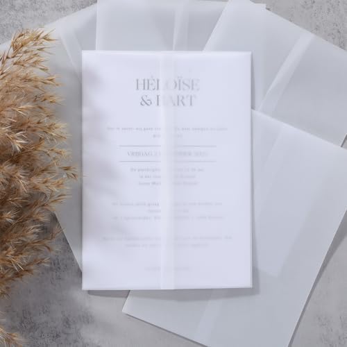 UNIQOOO 50Pcs Wax Seal Stickers Eucalyptus & 70 Pack Vellum Jackets - Image 2