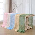 12PC Gold Gauze Table Runner 120 Inch 10FT Dining Wedding Baby Shower Holiday Birthday Sparkly Sheer Tulle Table Décor - Image 5