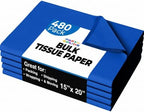 Party Solids Dark Blue Tissue Paper for Gift Bags 15" X 20" 480 Sheets by Crown+Display