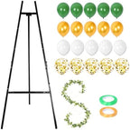 Easel Stand, Adjustable Display Easel for Sign Instant Floor Poster, Lightweight, Collapsible and Portable with Reusable Rattan & Balloons for Painting Canvas, Wedding Signs & Display by Unknown