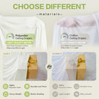 20ft×15ft Ivory Backdrop Curtain for Wedding Parties - Image 5
