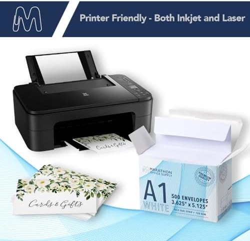 MOS White RSVP Envelopes A1 4Bar (3.625 x 5.125 Inch) 500 Pack, Self-Seal Heavyweight for 3.5 x 5 Cards, Thank You Notes, Gift Cards, Wedding Response Cards, Note Cards - Image 4