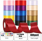 NESCCI 16 Colors 400 Yards Ribbon,1-1/2 Inch Satin Ribbon - Image 4