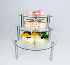 3 Pcs Round Tempered Glass Cake Stands Set 8 10 13 Inch Cupcake Holder - Image 7
