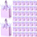 Zhanmai 100 Pcs 4.7 x 2.4 x 3.9 Inch Mini Gift Bags Bulk, Light Purple by Zhanmai