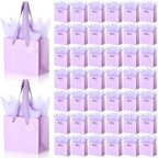 Zhanmai 100 Pcs 4.7 x 2.4 x 3.9 Inch Mini Gift Bags Bulk, Light Purple by Zhanmai
