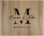Andaz Press Large Wooden Welcome Sign for Wedding, Rustic Welcome Sign 16" x 20" Custom Monogram, Names & Date Fall Woodland Wedding Signage English Oak MDF Wood Finish Reception Indoor Outdoor Signs by AndazPress