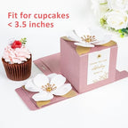 FEIYI 20 PCS 3.55” Dusty Rose Gift Boxes，Party Favor box with flowers - Image 4