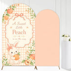2PCS Peach Baby Shower Arch Backdrop Cover 6ft 7.2ft by Tarndom