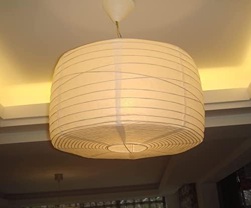 Paper Lantern Lights Hanging Drum Paper Lampshade, 2PCS 18 inch - Image 4