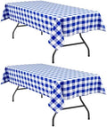 Hiasan Checkered Tablecloth 2 Pack, 54 x 108 inch, Royal Blue and White by Hiasan