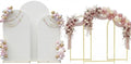 Toolterritary Set of 3 Metal Arch Backdrop Stand with Cover Set, (8FT, 7.2FT, 6.6FT Wedding Arch and Cover Set), Backdrop Arch for Party, Baby Shower, Birthday, and Graduation Ceremony by Unknown