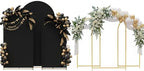 Toolterritary Set of 3 Metal Arch Backdrop Stand with Cover Set, (8FT, 7.2FT, 6.6FT Wedding Arch and Cover Set), Backdrop Arch for Party, Baby Shower, Birthday, and Graduation Ceremony by Unknown