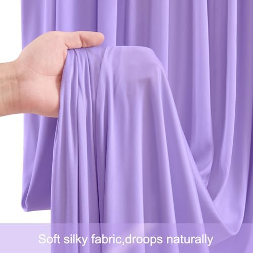 40ft x 15ft Lavender Wrinkle Free Backdrop Curtains for Wedding Party Backdrops Curtain Drapes Fabric Decorations Photo Back Drop Cloth for Baby Shower Photography Stage Reception - Image 6