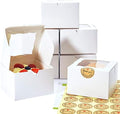 Cookie Boxes with Window 4.5x4.5x3 Inch-50 Pack by Huoshange