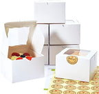 Cookie Boxes with Window 4.5x4.5x3 Inch-50 Pack by Huoshange