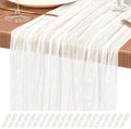 20 Pack Ivory White Cheesecloth Table Runner Wedding Birthday Table Decor by Showgeous