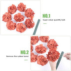 AVIVIHO 65pcs Fake Flowers Burnt Orange Hydrangea Artificial Flowers Bulk (Not Squished, No Steaming Need) Silk Flowers with Stems for Wedding Decor,Home,Baby Shower,Table Centerpieces Decoration - Image 5