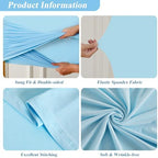 Square Backdrop Arch Cover Baby Blue 6.6FT x 6.6FT Square Arch Backdrop Covers Stretchy Spandex Fitted Square Backdrop Cover for Birthday Party Wedding Ceremony Banquet Decoration - Image 5
