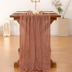 Cheesecloth Table Runner Fall Boho Wedding Birthday Party Home Decor - Image 3