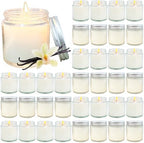 36 Pcs 4 Oz Mini Soy Candles,Vanilla Scented,Aromatherapy Candle,Bulk Candle Set，Great Stress Relieving Scented Candles for Girls as a Gift for Birthdays, Weddings and More! by Veiuwa