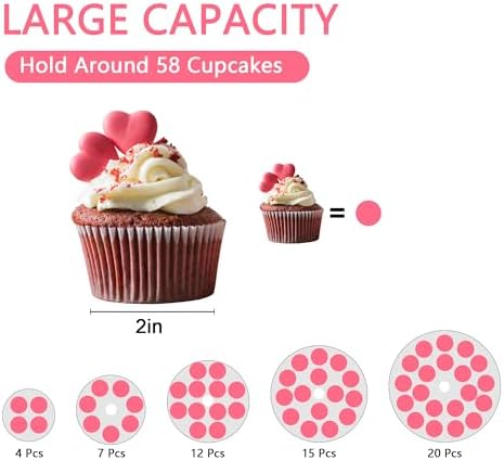 weddingwish 5 Tier Cupcake Stand for 50 Cupcakes, Round Cupcake Tower, Large Acrylic Cupcake Display Stand, Clear Cupcakes Tier Stand for Dessert Table, Tiered Cupcake Holder Stand for Birthday Party - Image 6