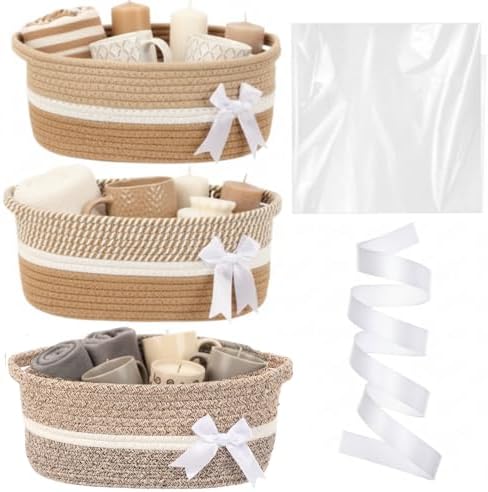 Colingmill 3 Pack Small Empty Gift Baskets, Brown by Colingmill