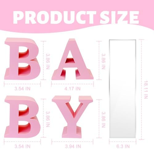 Baby Shower Cupcake Stand,BABY Acrylic Clear Cupcake Holder,Gender Reveal Cupcake Stand,Treat Stands for Dessert Table Display Set,Baby Shower Decorations,Cake Stands for Baby Shower,Birthday Party (Pink) - Image 2