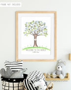 Boy's Baby Shower Fingerprint Tree Set Guestbook Alternative, 11x14 Inches - Image 7