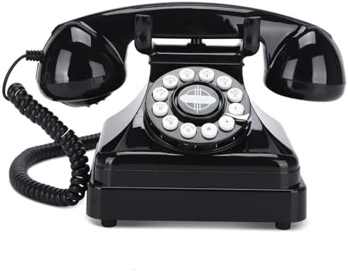 Audio Guest Book Wedding Phone,Audio GuestBook,Phone GuestBook,Bridal Shower Party Gifts, Vintage Guest Book Telephone Record Customized Voice Message for Your Wedding Party (Retro Black) by GFDQNABM