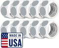 Perco Grey Perforated Round Circle Dot Sticker 2-Inch Labels — 10 Rolls, 5,000 Stickers - Minimalist Packaging, Neutral Labels & Subtle Branding, Strong Adhesive - Made in USA by Perco