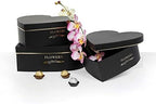 UNIKPACKAGING Set of 3, Heart Shaped Flower/Gift Boxes (Black) by UNIKPACKAGING