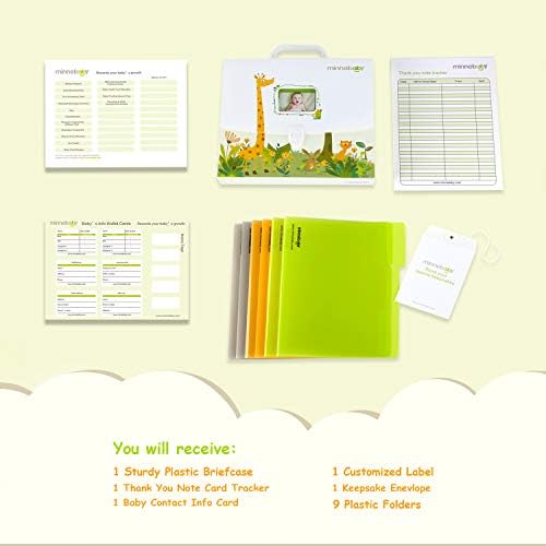 Baby Document Organizer, Baby Briefcase with 9 Folders - Image 2