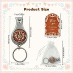 36 Sets Cielito Lindo Party Favors for Guests, 3-in-1 Nail Clipper Keychain Bottle Opener, Mexican Talavera Wedding & Baby Shower Favors with Individual Organza Bags and Thank You Cards - Image 2