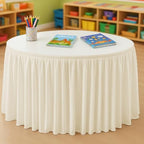 9FT Table Skirt for Teacher Desk Ruffle Desk Skirt for Dorm by Wokuaile