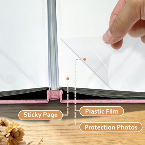 Large Photo Album Self Adhesive Scrapbook Album for 4x6 5x7 8x10 Pictures DIY Photo Book for Wedding, Anniversary, Christmas, Baby Shower, Ideal for Preserving Precious Moments - Image 5