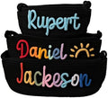 Personalized Baby Name Basket - Custom Embroidered Cotton Rope Organizer, Diaper Caddy & Nursery Storage Gift for Newborns, Toddlers - Baby Shower, Birthday, Easter Present (Black, L) by Unknown