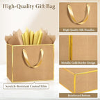 Addblu 24 Pack Brown Large Gift Bags with Handles & 72 Tissue Papers - Image 3