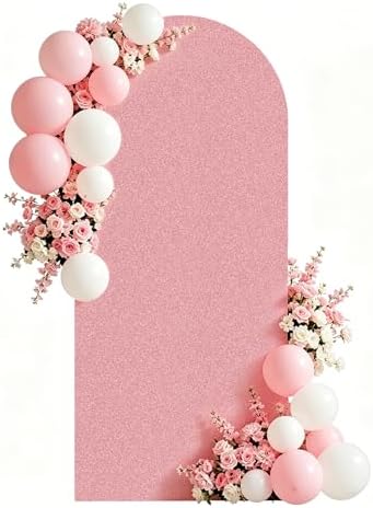 6FT Arch Backdrop with Stand, Foam Board Wedding Birthday Party, Pink by Ruxion