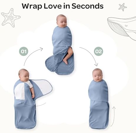 Momcozy Swaddles for Newborns, Quiet Fastener Swaddle for Infant 0-3 Months - Image 6