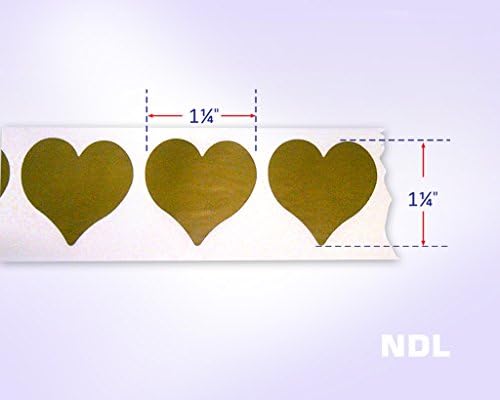 (1-1/4 Heart Shape Gold - 500) Scratch Off Labels Stickers, Designed to Create Your own Scratch-Off Cards, Raffles, Promotions, Wedding, Fun, Games etc. - Image 4